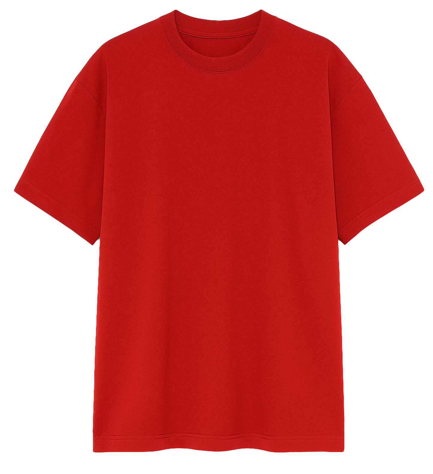 Red Cotton Oversized T-Shirt