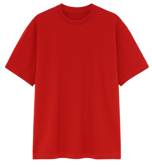 Red Cotton Oversized T-Shirt