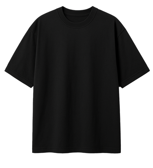 Black Cotton Oversized T-Shirt