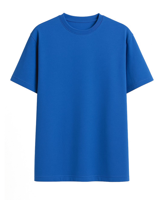 Blue Cotton Oversized T-Shirt