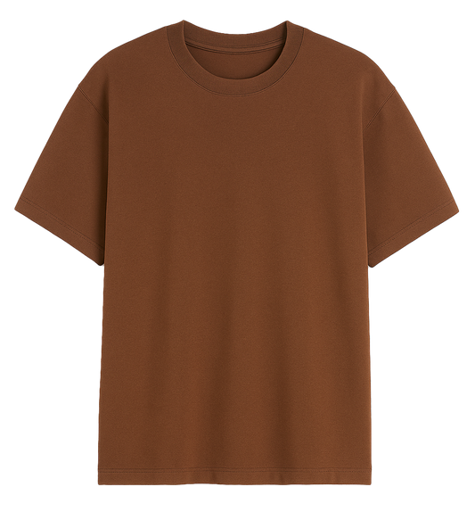 Brown Cotton Oversized T-Shirt